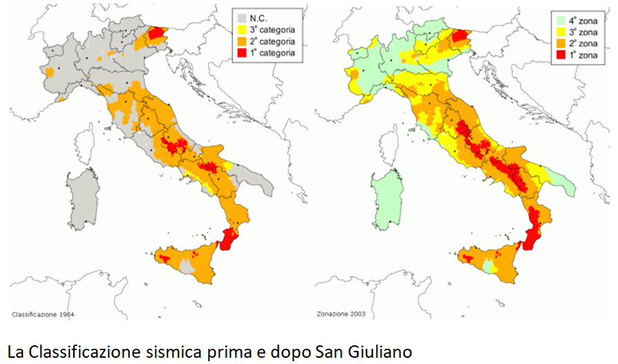 classificazione sismica italia