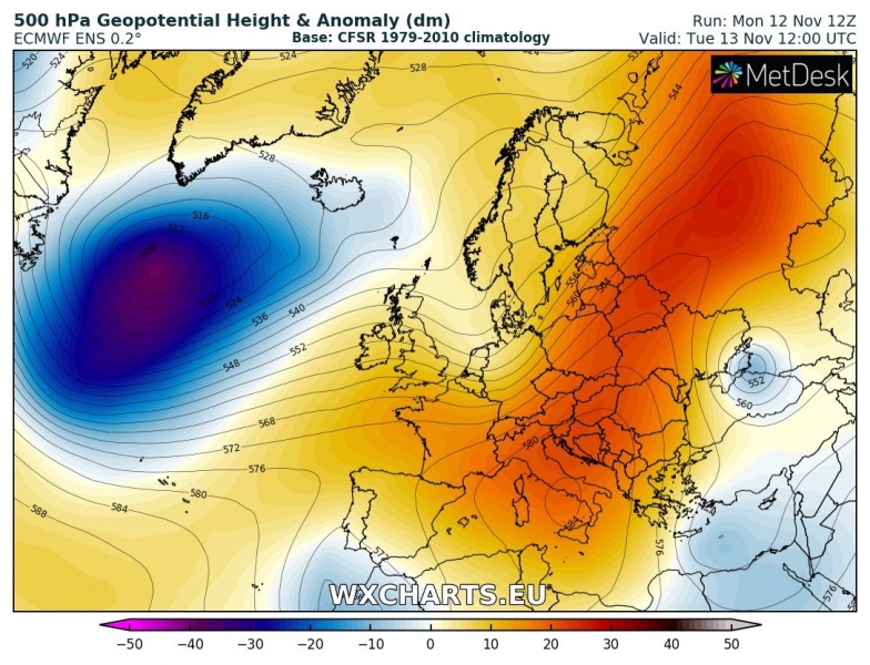 previsioni meteo europa 13 novembre