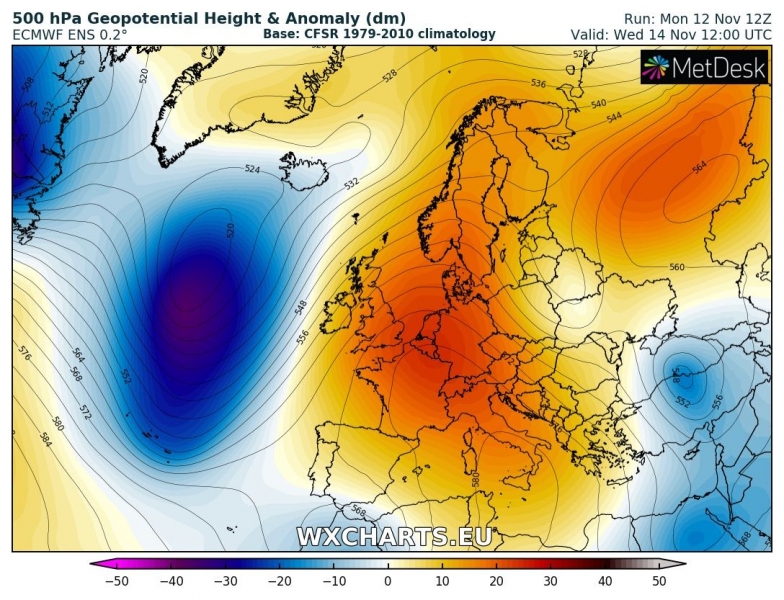 previsioni meteo europa 14 novembre
