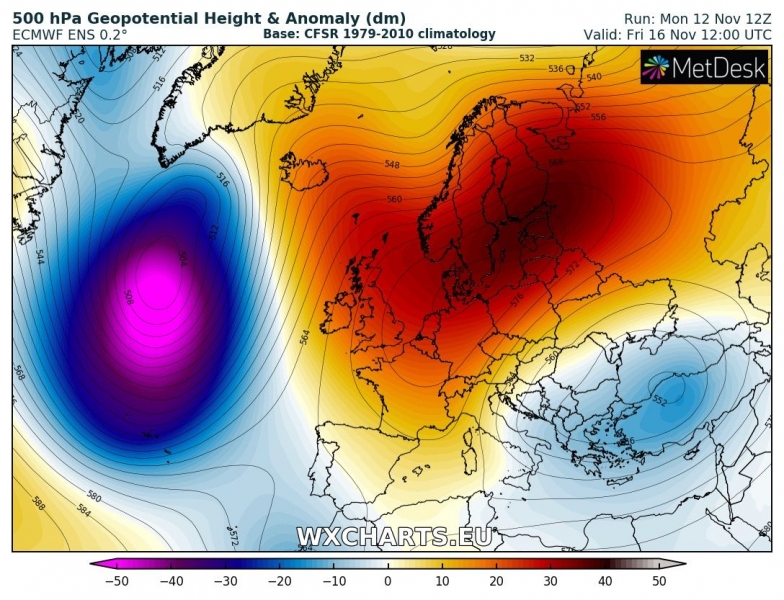 previsioni meteo europa 16 novembre
