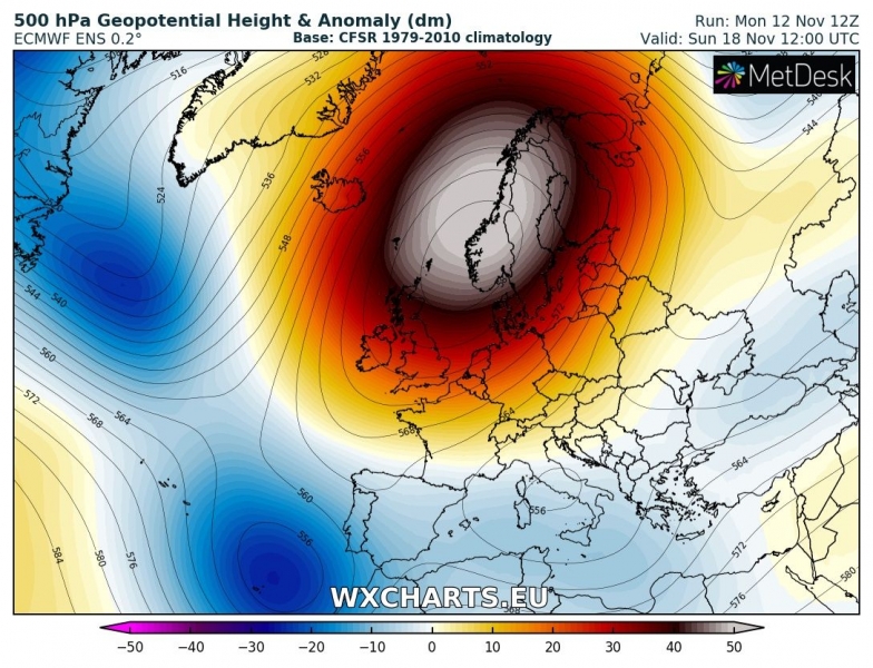 previsioni meteo europa 18 novembre