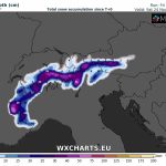 Previsioni Meteo, importanti nevicate sulle Alpi: atteso mezzo metro di neve fresca sulle montagne del Nord Italia [MAPPE]