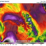 Su Regno Unito e Irlanda sta per abbattersi la tempesta Diana: porterà forti piogge, rischio alluvioni e venti di 150km/h [MAPPE]