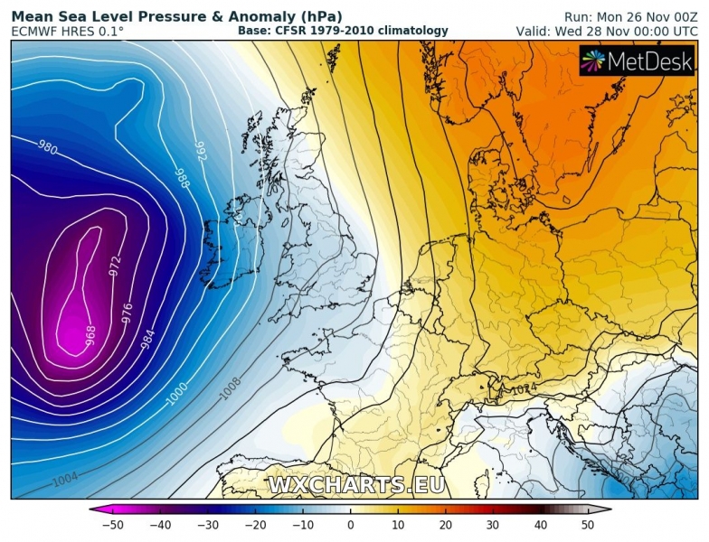 tempesta di vento diana regno unito irlanda 28 novembre
