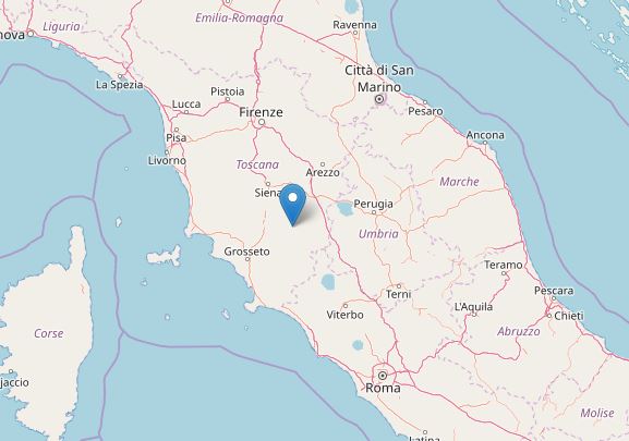 terremoto Castiglione d'Orcia Siena