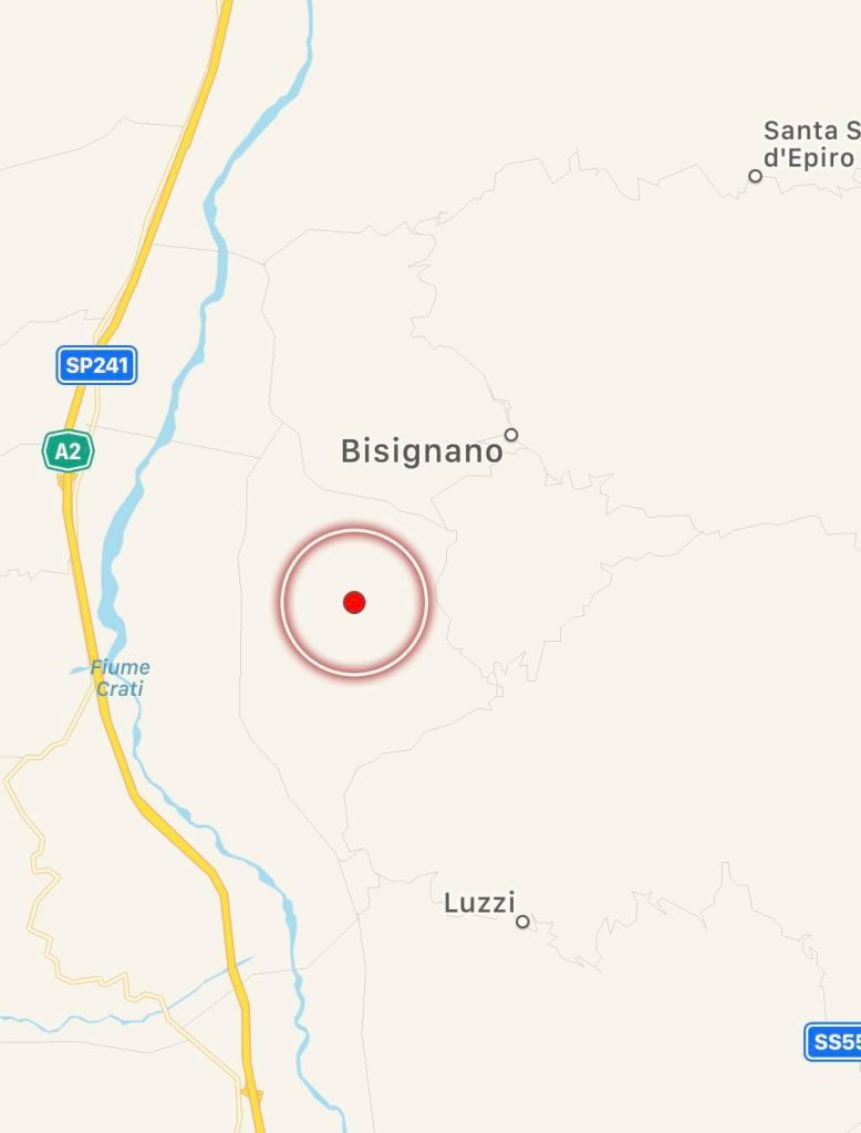 terremoto oggi bisignano cosenza