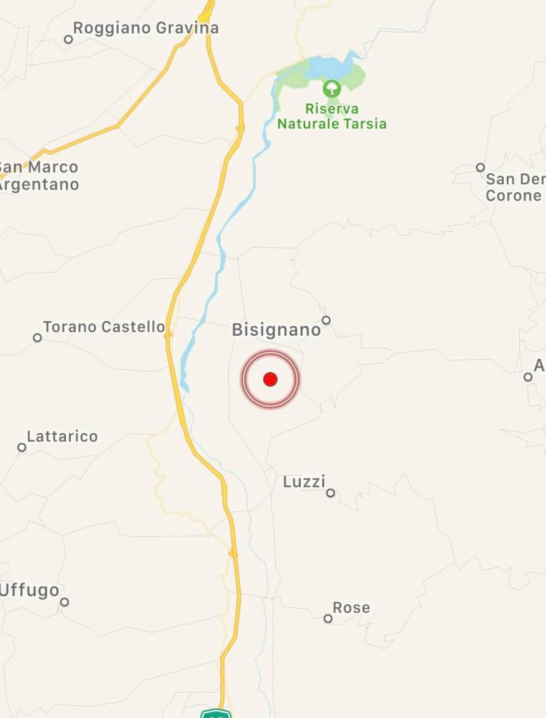 terremoto oggi bisignano cosenza