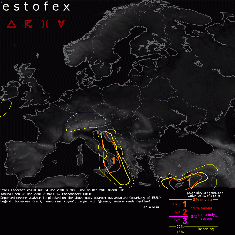 allerta meteo estofex 4 5 dicembre