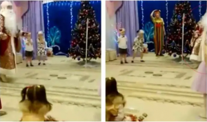 babbo natale muore davanti ai bambini russia