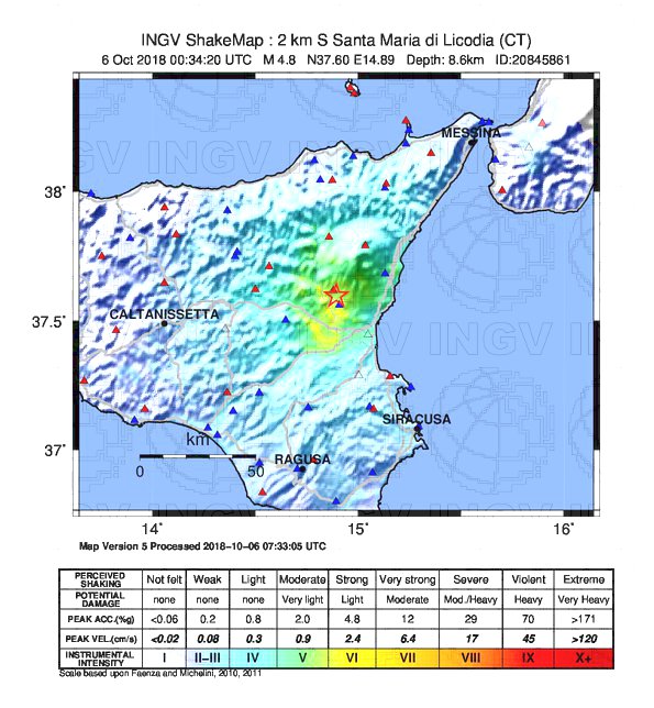 terremoto catania ingv