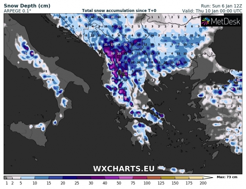 allerta meteo freddo italia 10 gennaio neve