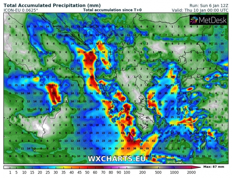 allerta meteo freddo italia 10 gennaio precipitazioni totali