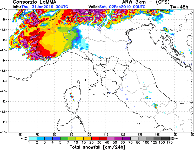 allerta meteo italia 2 febbraio neve