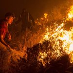 Sudafrica: violento incendio alimentato dal forte vento a Città del Capo [GALLERY]