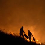 Sudafrica: violento incendio alimentato dal forte vento a Città del Capo [GALLERY]