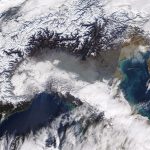 Ecco gli effetti del Ciclone Polare al Nord: un “velo” di neve in rapido scioglimento, le immagini dallo Spazio