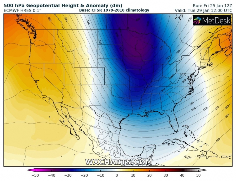 previsioni meteo freddo canada usa 29 gennaio
