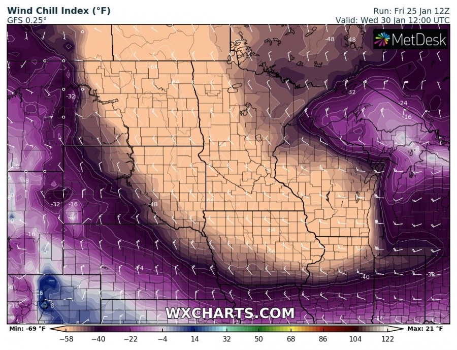 previsioni meteo freddo canada usa 30 gennaio