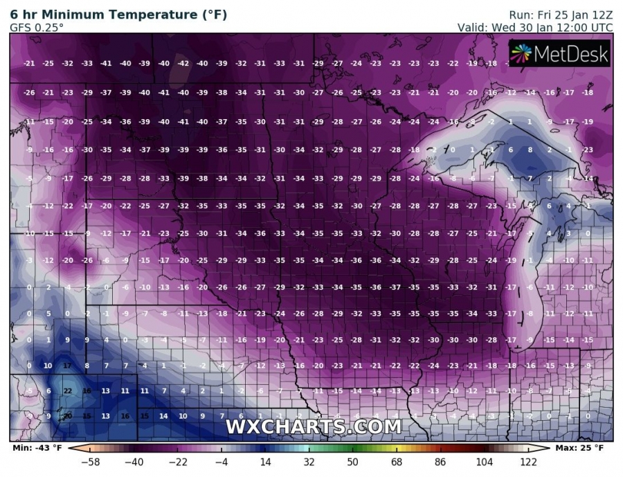 previsioni meteo freddo canada usa 30 gennaio temperature 2