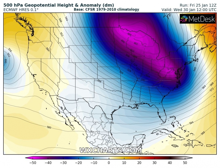 previsioni meteo freddo canada usa 30 gennaio