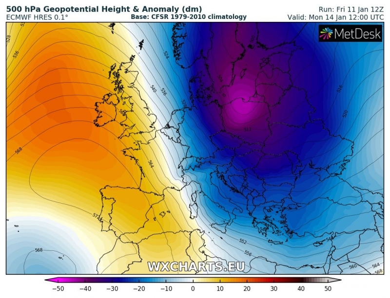 previsioni meteo freddo europa 14 gennaio