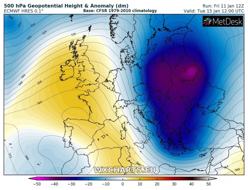previsioni meteo freddo europa 15 gennaio