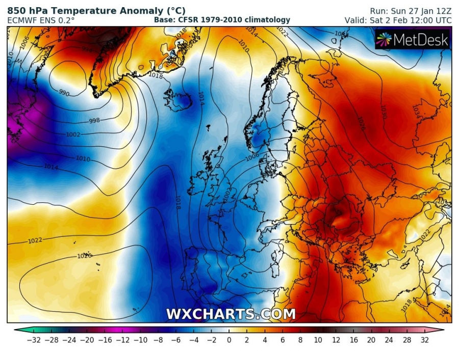 previsioni meteo freddo europa 2 febbraio anomalia termica