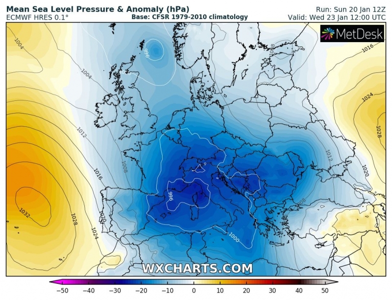 previsioni meteo freddo europa 23 gennaio