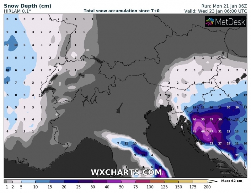 previsioni meteo freddo europa 23 gennaio neve balcani italia