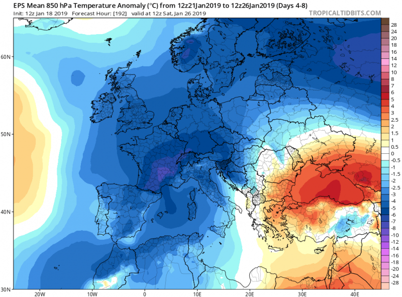 previsioni meteo freddo europa 26 gennaio anomalia termica 2