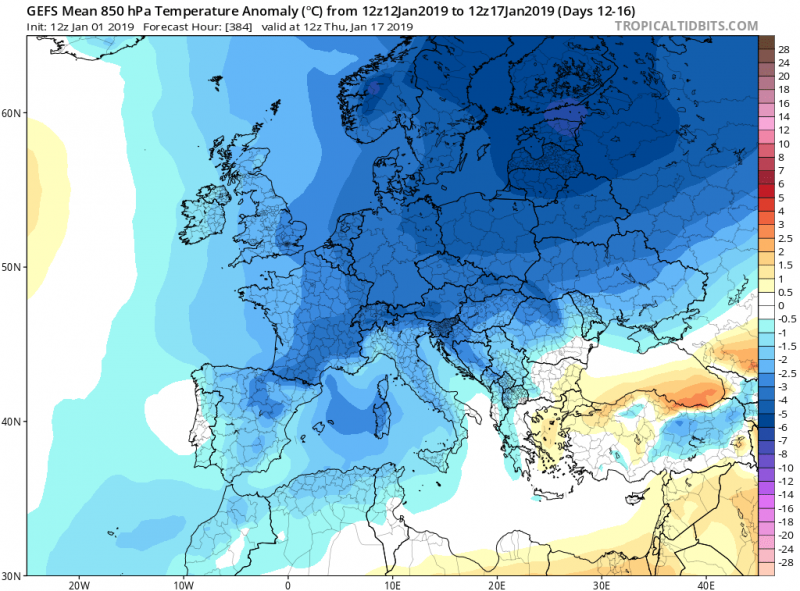 previsioni meteo inverno europa 17 gennaio