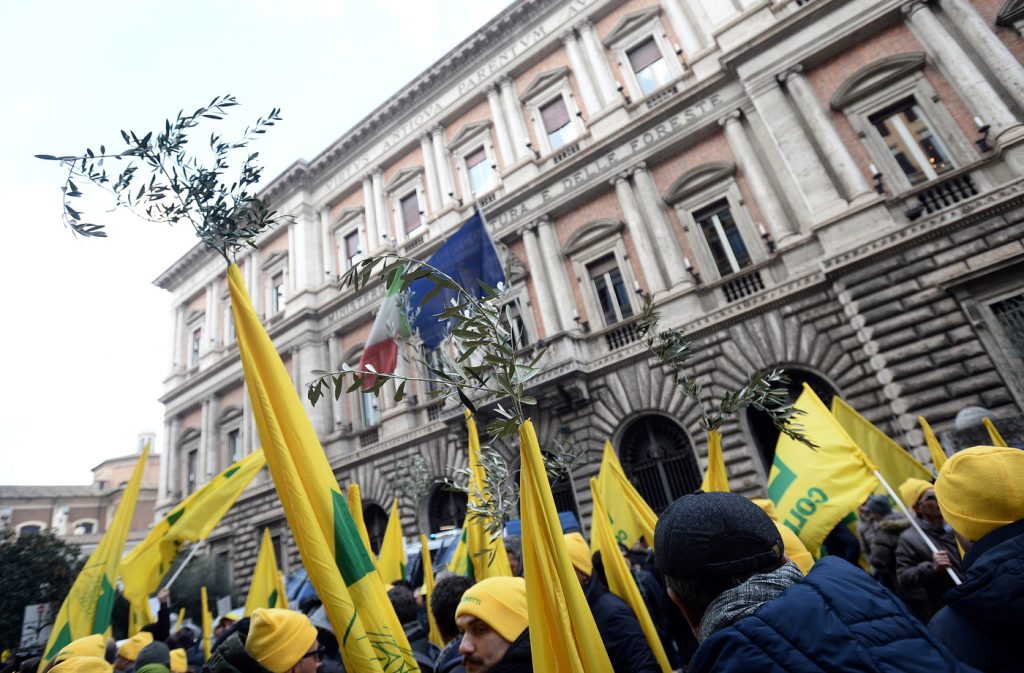 Ministero delle Politiche Agricole. Manifestazione di Coldiretti