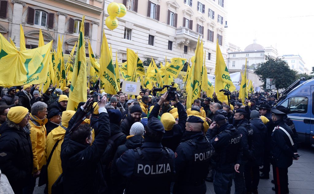Ministero delle Politiche Agricole. Manifestazione di Coldiretti
