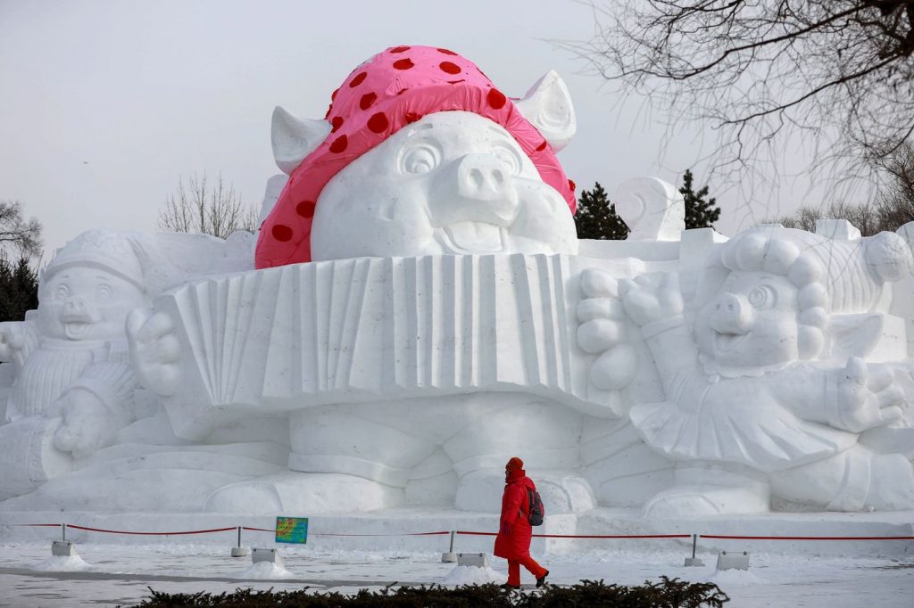cina sculture ghiaccio harbin