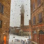 Bufera di neve, caos in Toscana: traffico in tilt sulla Siena-Grosseto, nevica anche sull’A1. Fiocchi a Firenze [FOTO LIVE]