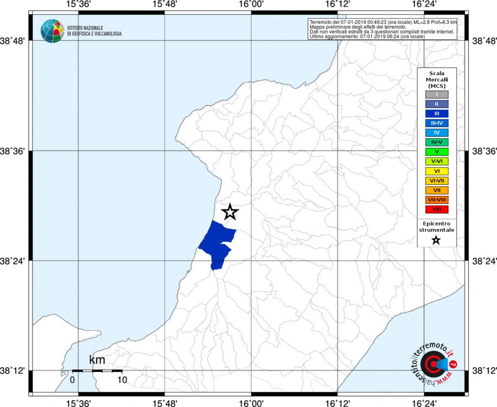 terremoto Reggio Calabria Rosarno San Ferdinando