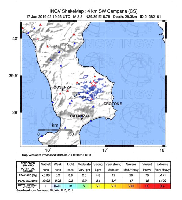 terremoto cosenza campana