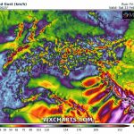 Allerta Meteo, il CICLONE sullo JONIO scatena venti da uragano: raffiche di 200km/h al Sud Italia, addirittura 230km/h in Croazia [MAPPE]