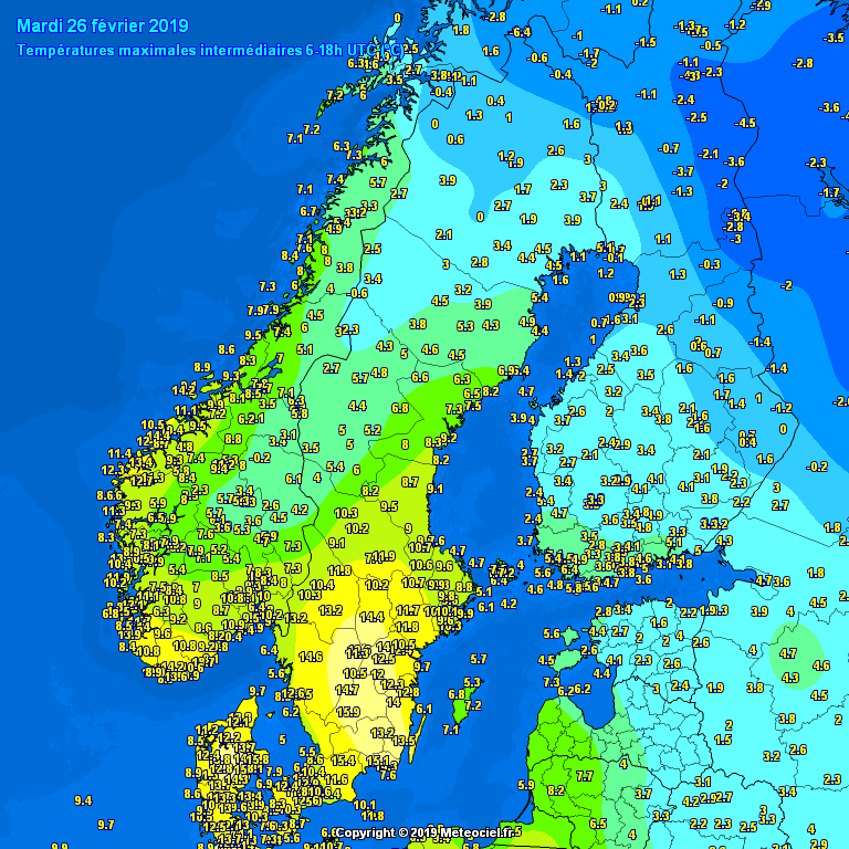 caldo scandinavia 26 febbraio