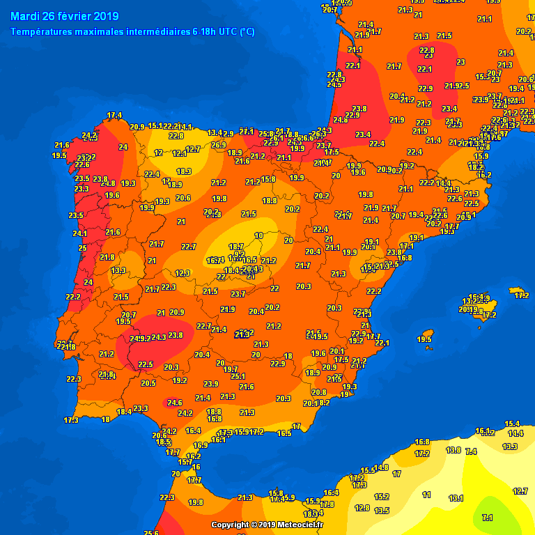 caldo spagna portogallo 26 febbraio