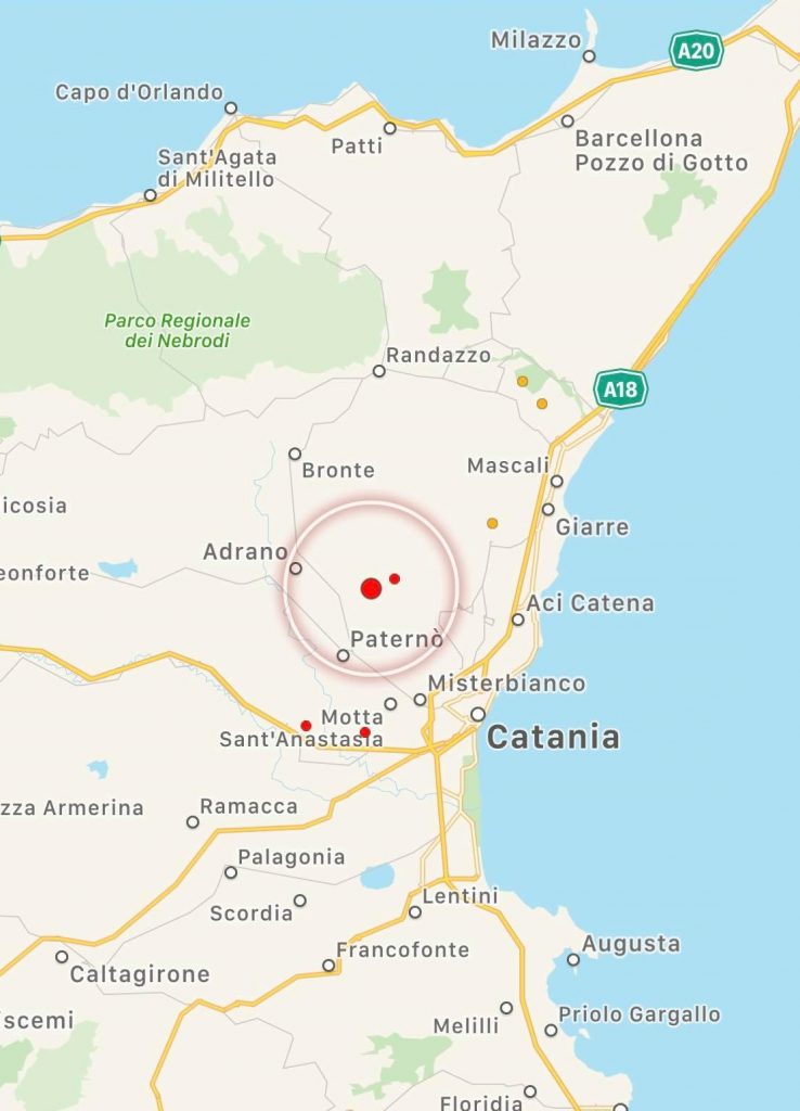 etna terremoto catania