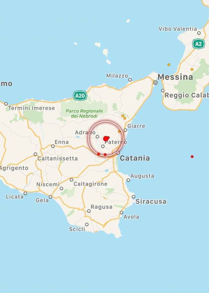 etna terremoto catania