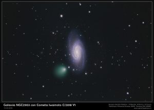galassia NGC2903 cometa C2018 Ywamoto