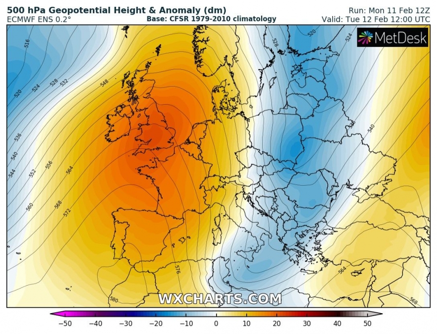 previsioni meteo caldo europa 12 febbraio