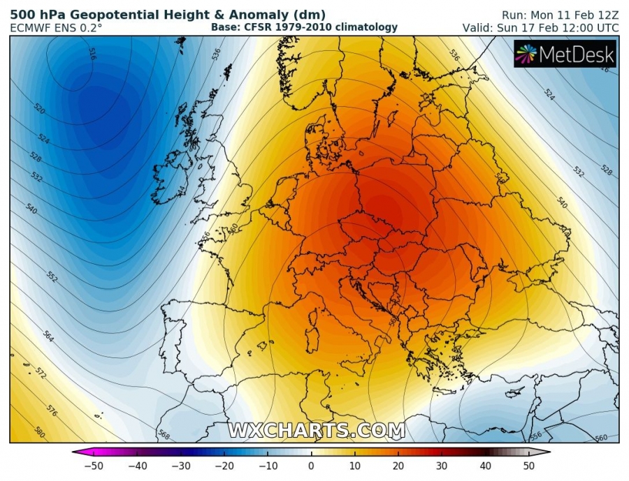 previsioni meteo caldo europa 17 febbraio