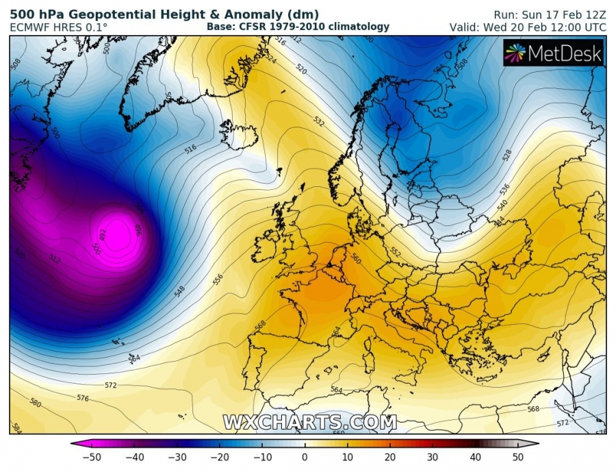 previsioni meteo caldo europa 20 febbraio