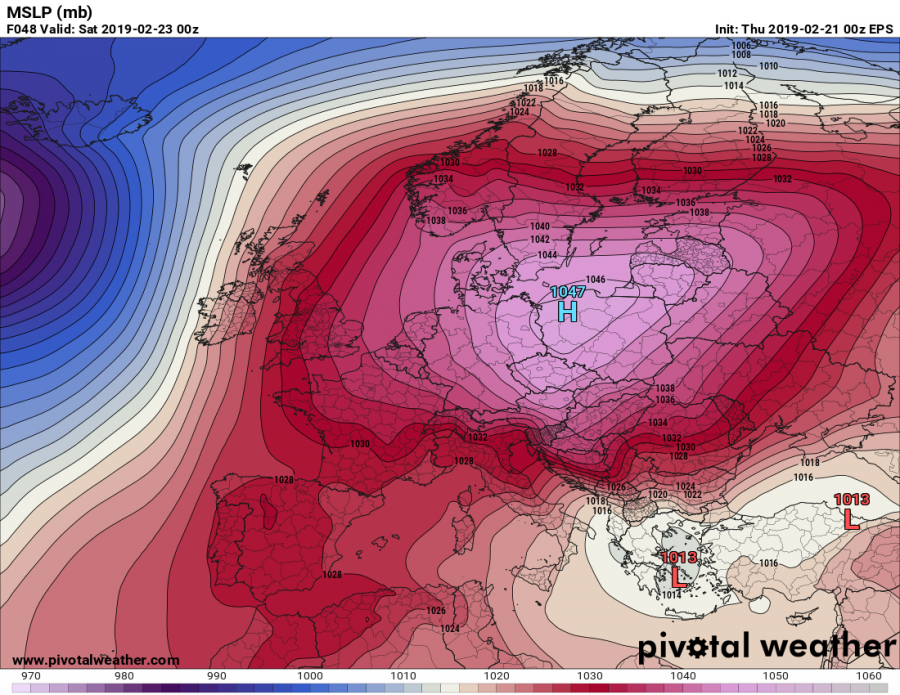 previsioni meteo caldo europa 23 febbraio pressione