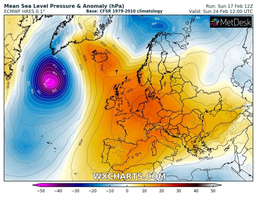 previsioni meteo caldo europa 24 febbraio pressione