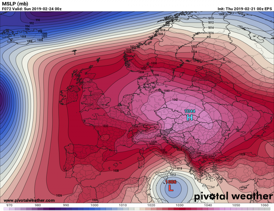 previsioni meteo caldo europa 24 febbraio pressione
