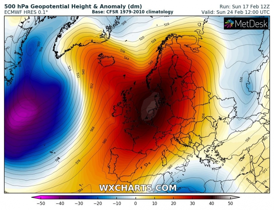 previsioni meteo caldo europa 24 febbraio